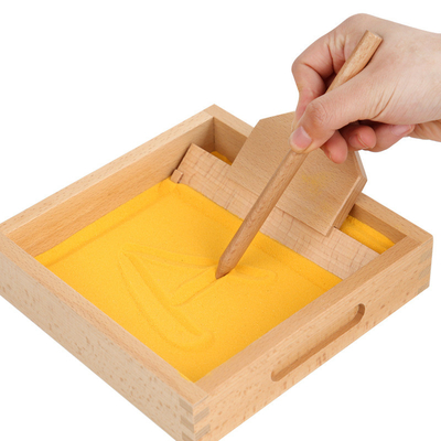 Zand het Schilderen Vakje de Toespraak die van Montessori Onderwijsspeelgoed onderwijzen