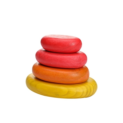 Gestapelde Evenwichtige Steen van baby de Houten Montessori Jenga Regenboog het Stapelen van Vrije BPA