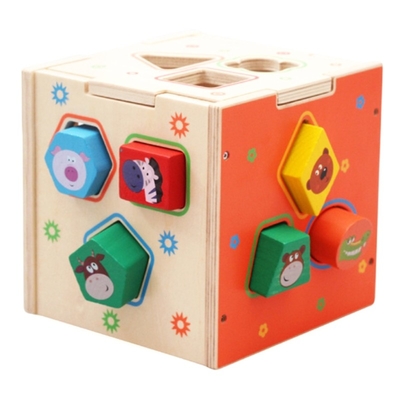 Het houten Geometrische Toy Teaching Aid Baby Brain-Ontwikkelingsprobleem Oplossen