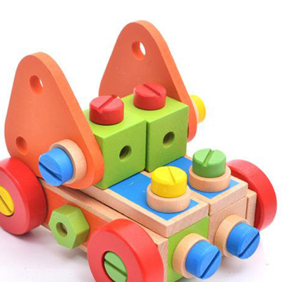 Van het de Nootspeelgoed van de Montessori Houten Bouwsteen de Nootschroef Toy Girls Boys Gift