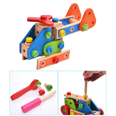 Van het de Nootspeelgoed van de Montessori Houten Bouwsteen de Nootschroef Toy Girls Boys Gift
