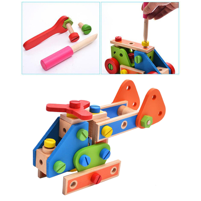 Van het de Nootspeelgoed van de Montessori Houten Bouwsteen de Nootschroef Toy Girls Boys Gift