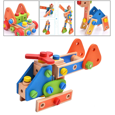 Van het de Nootspeelgoed van de Montessori Houten Bouwsteen de Nootschroef Toy Girls Boys Gift