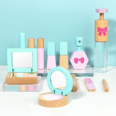 12pcs/Set de houten Simulatie beweert Spelmake-up Kit Toy For Girls