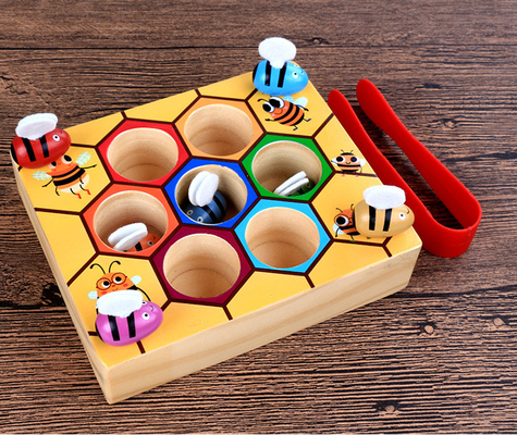 Van de het Spelbaby van de Montessoribijenkorf de Kennis van Toy Intelligence Catch Bee Color