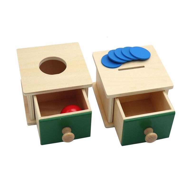 12cm de Sensorische Houten Montessori Lade Doos Gekleurde Beechwood van Montessori van het Babyspeelgoed