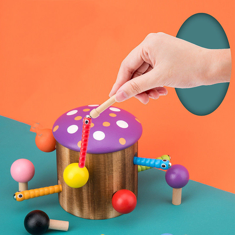 Houten Vangst het Wormspel voor de Coördinatie van het de Handoog van Kinderen Opleiding
